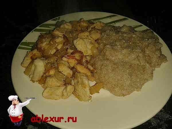 Бефстроганов з курки в кефірі рецепт з фото